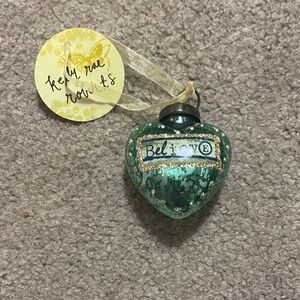 Heart-Shaped Green Holiday Ornament